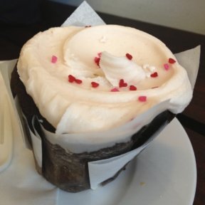Gluten-free strawberry chocolate cupcake from Baked & Wired